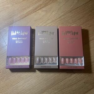 Red Aspen Nail Dashes - Elegant Brown and Tan Collection Short Coffin